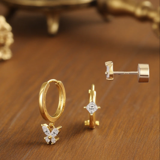 Elegant Versatile And Stylish Butterfly Stud Earrings For Women